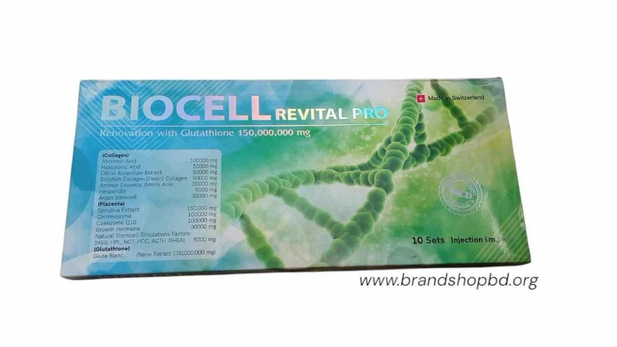 Biocell Revital Pro 150000000mg Glutathione Injection – Derma Shop BD